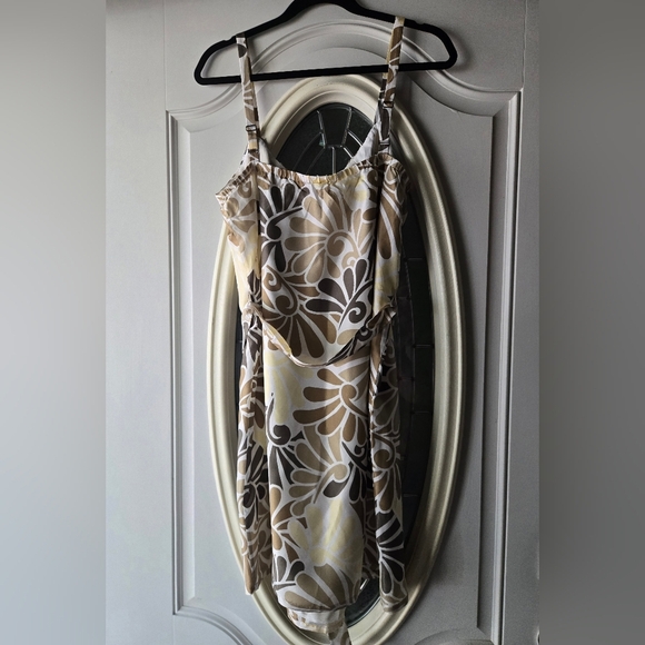 NWT Tommy Bahama 100% Silk Olive Green “Fountainebleau” Midi Dress Size L - Picture 9 of 10